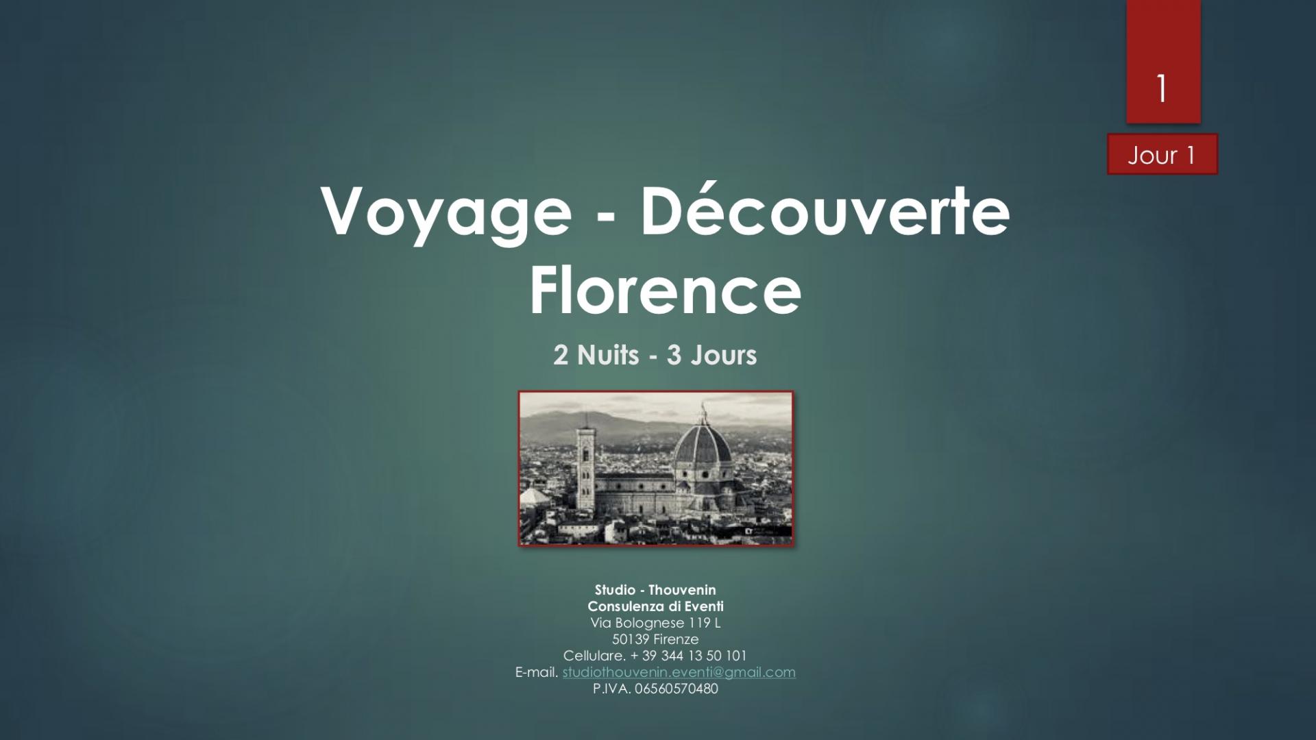 Voyage de découverte - Florence Italie